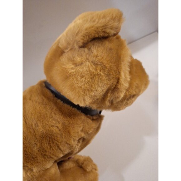 Kellytoy Brown Shar-pei Plush Dog 18" Large W Collar Realistic  Wrinkly Face - Picture 6 of 9